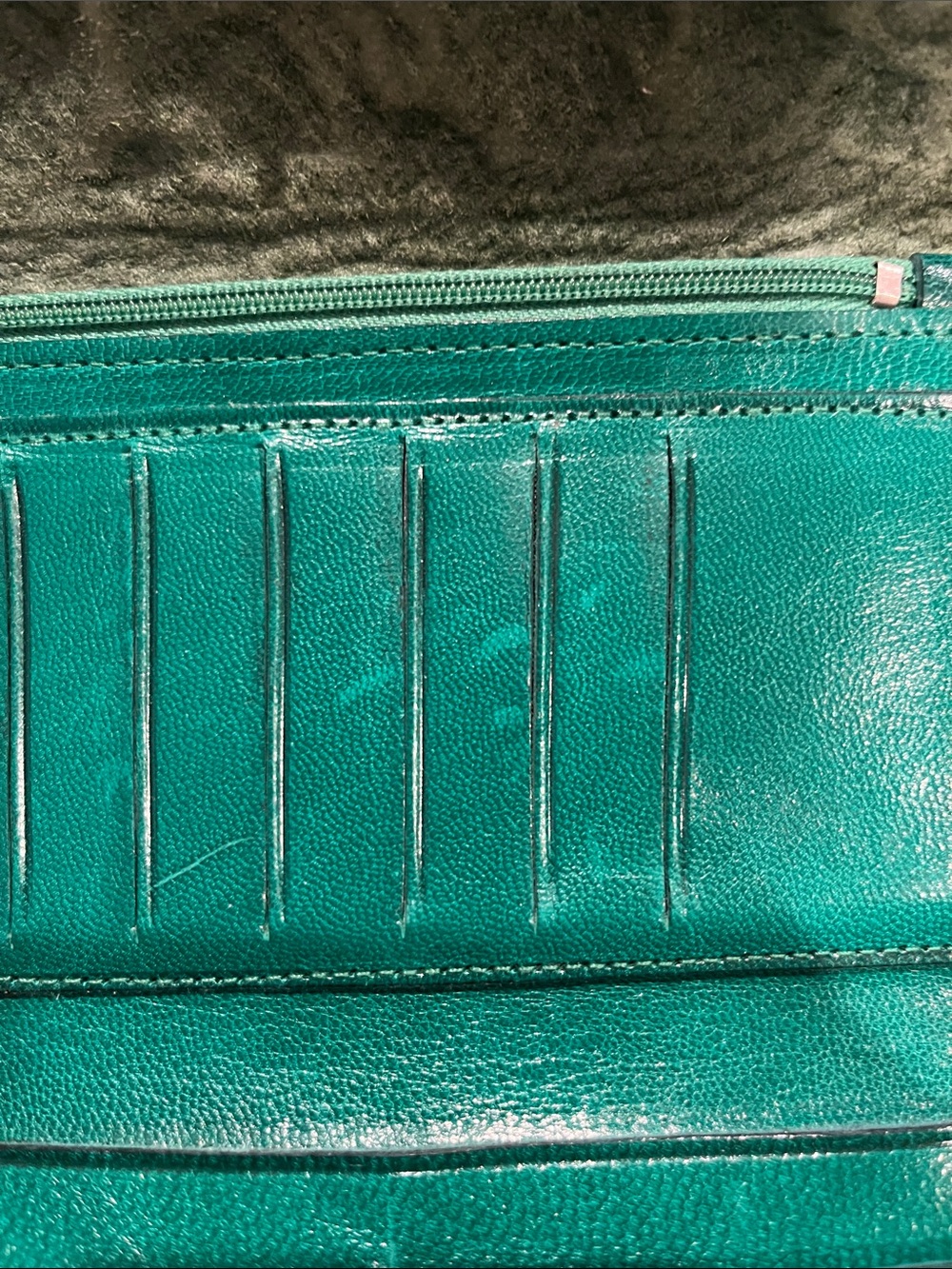 Beautiful green leather wallet - Picture 5 of 6
